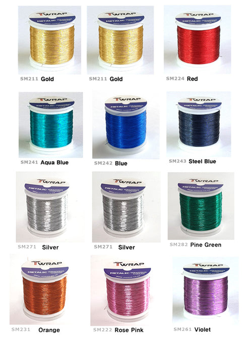 Lot of 12ea SM Sparkle Metalic Thread A Size (JK004)