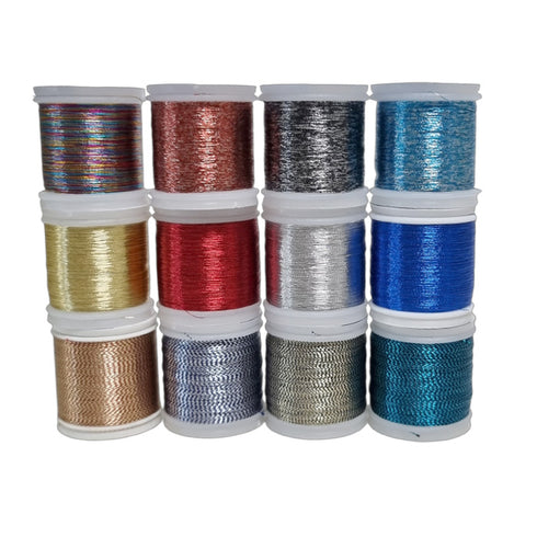 Lot of 12ea Best Metaliic Rod Wrapping Threads (JK025)