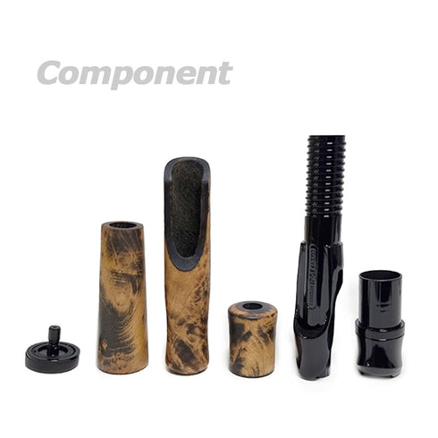 Natural Wood 2Handle Rear Grip Kit for Fuji VSSM16 Black Spinning Reel Seat (AY)