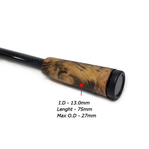 Natural Wood 2Handle Rear Grip Kit for Fuji VSSM16 Black Spinning Reel Seat (AY)