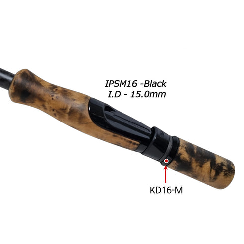 Natural Wood Fuji IPSM16 Black Spinning Rear Grip Kit (BA) Free Beeswax