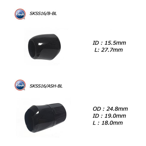 Natural Wood Split Rear Grip Kit Fuji SKSS16 Black Spinning (BB) Free Beeswax