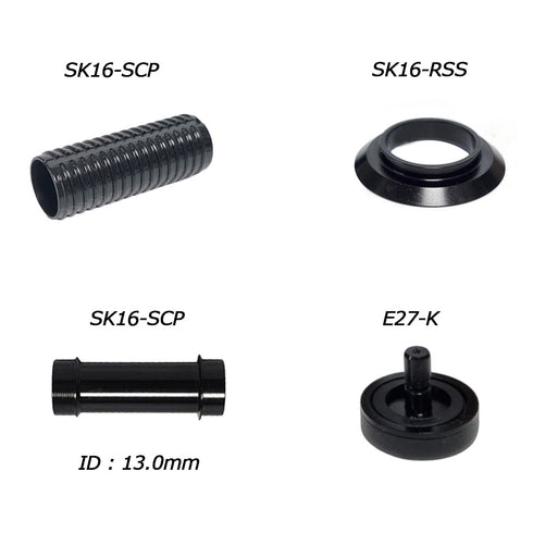 Natural Wood Split Rear Grip Kit Fuji SKSS16 Black Spinning (BB) Free Beeswax