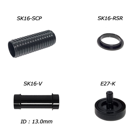 Natural Wood Split Rear Grip Kit Fuji SKTS16 Black Bait (BC) Free Beeswax