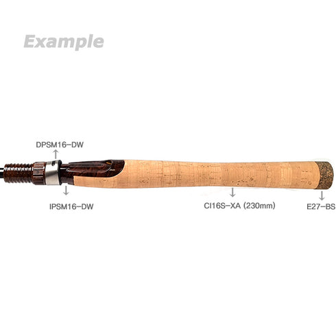 One Hand Rear Grip for Fuji IPS16 Reel Seats (CI16S-XA) - A Grade