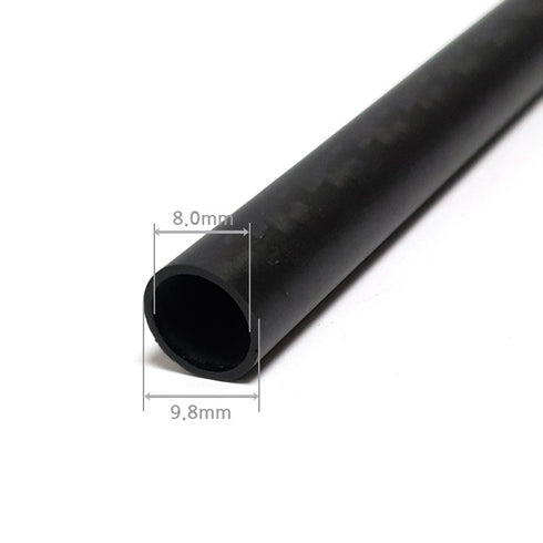Carbon Tube OD 9.8mm ID 8.0mm L 350mm(CK100-350)