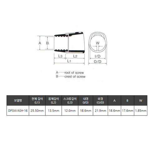 Fuji Painted Hood Nut of 16 Size Reel Seats (DPSM16-BL)
