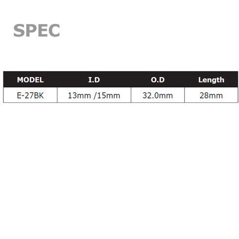 Rod Butt Cap of Rubber Cork (E27-BK)
