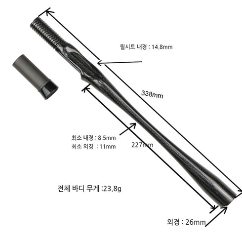 One Body Bait Reel Seat and Grip kit made of Carbon (FCBRG-01)