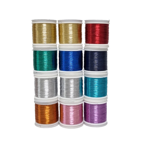 Lot of 12ea SM Sparkle Metalic Thread A Size (JK004)