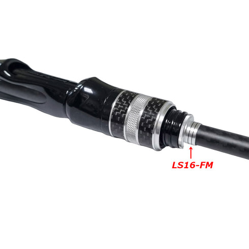 RG16 Black Quick Lock Nut Fore Grip Kit (GS16A-20) -Bonded , Reel seat exposed