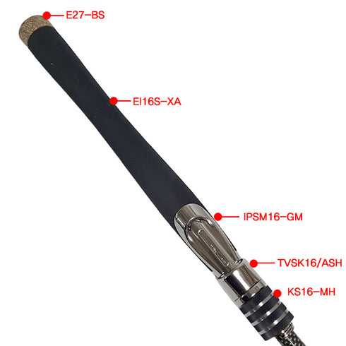 Fuji Spinning Reel Seats (IPSM16-GM) - PVD Plated High Gloss Gunmetal, Body only