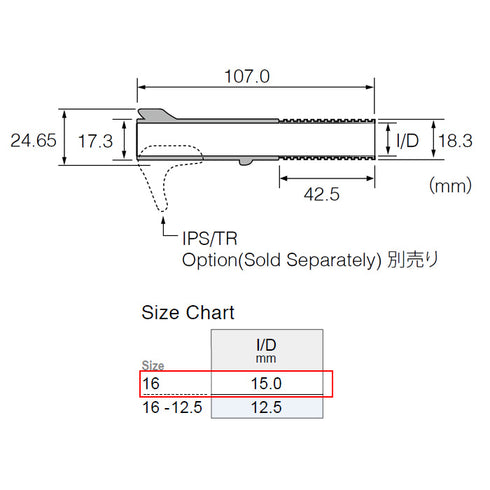 Fuji Spinning Reel Seats (IPSM16-GM) - PVD Plated High Gloss Gunmetal, Body only