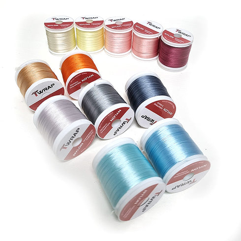 Lot of 12ea Jadrak Nylon Pastel color Rod Wrapping Thread (JK018/019/020)