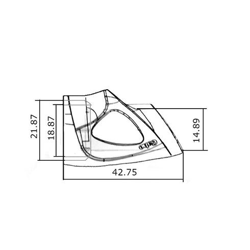 Split Spinning Reel Seats Parts - Hood (MKSS16-BL) - Black