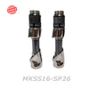 MK16 Split Spinning Reel Seat KIT (MKSS16-SP26) - PVD Plated High Gloss Gunmetal-Bonding Completed