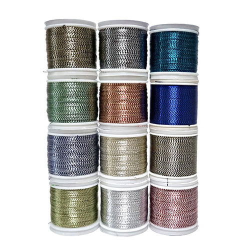 Jadrak T-WRAP 2 TONE Metallic Wrapping Threads (MT) - D Size,90m