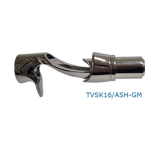 Bait Casting Reel Seats (RDDP16-GM) - PVD Plated High Gloss Gunmetal, Body only