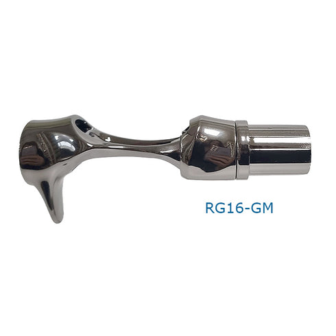 Bait Casting Reel Seats (RDEP16-GM) -PVD Plated High Gloss Gunmetal, Body only