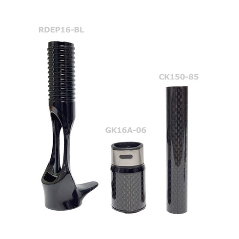 Bait Casting Reel Seats Kit (RDEP16-SP14) - Black, Included Nut, Arbor