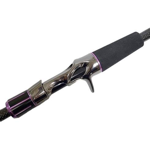 Bait Casting Reel Seats (RFBB16-GM) - PVD Plated High Gloss Gunmetal, Body only