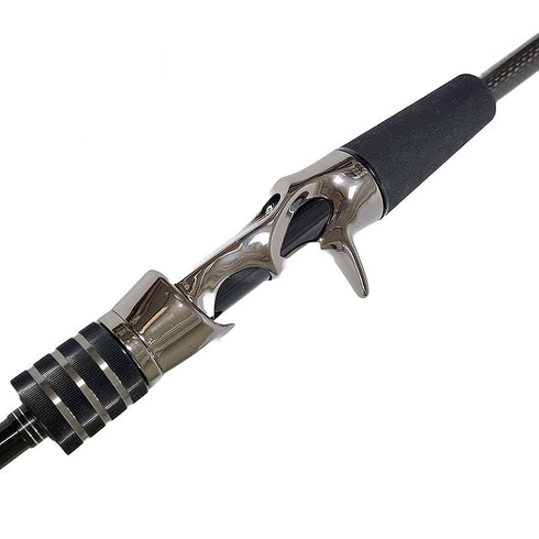 Bait Casting Reel Seats (RFBB16-GM) - PVD Plated High Gloss Gunmetal, Body only