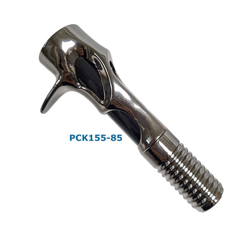 Bait Casting Reel Seats (RFBB16-GM) - PVD Plated High Gloss Gunmetal, Body only