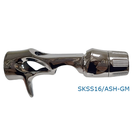 Bait Casting Reel Seats (RFBB16-GM) - PVD Plated High Gloss Gunmetal, Body only