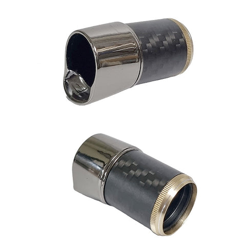 Quick Lock Nut RT16 Bonded with Carbon Pipe (RT16A-12) - PVD Plated High Gloss Gunmetal