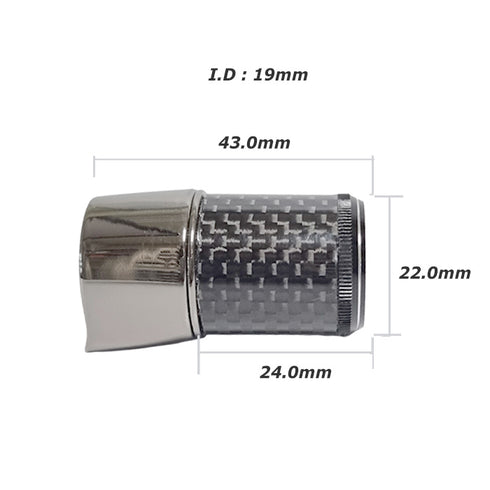 Quick Lock Nut RT16 Bonded with Carbon Pipe (RT16A-12) - PVD Plated High Gloss Gunmetal