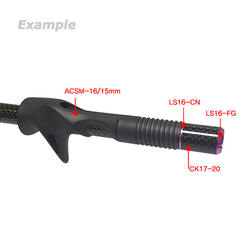 Connector for16 Size Reel Seats Compatible Aluminum Connector (LS16-CN)