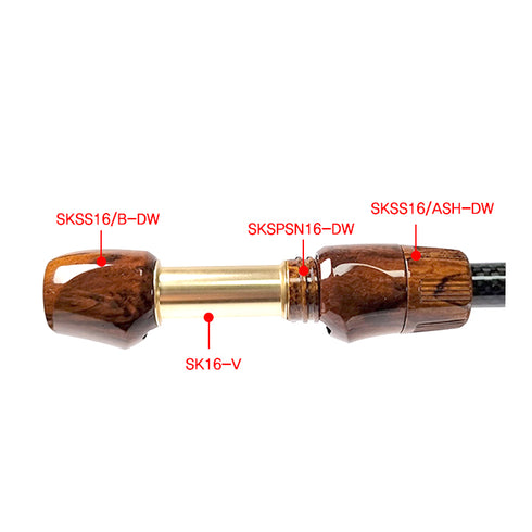 Fuji SK16 Spinning Split Reel Seats (SKSS16/B-DW) - Dark Wood