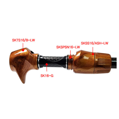 Fuji SK16 Bait Casting Reel Seats (SKTS16/B-LW) -Light Wood