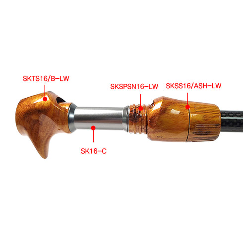 Fuji SK16 Bait Casting Reel Seats (SKTS16/B-LW) -Light Wood