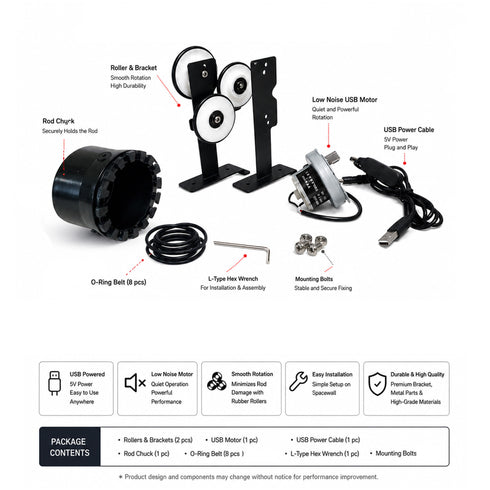 JADRAK T-SYSTEM USB Space Wall Mount Vertical Rod Dryer (TVDS-USB)