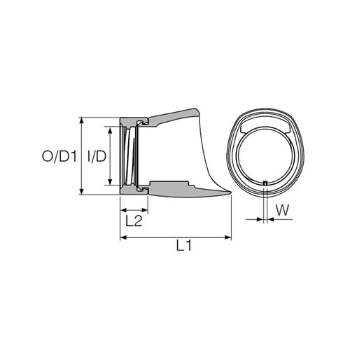 Fuji Short Nut + Humped-Shape Hood (TVSJ16/ASH)-Black Coating