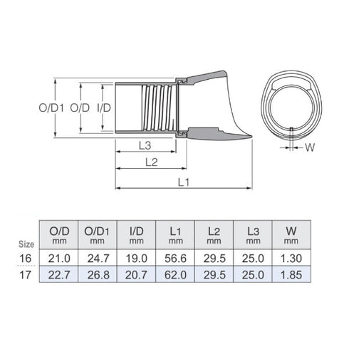 Fuji TVS16 Hood Nut (TVSK16/ASH-GM) -PVD Plated High Gloss Gunmetal