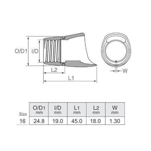 Fuji TVS16 Hood Nut (TVSS16/ASH-GM) - PVD Plated High Gloss Gunmetal