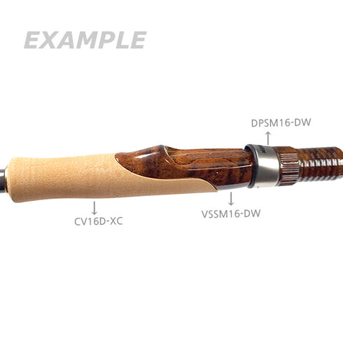 Fuji Spinning Reel Seats (VSSM16-DW) - Dark Wood