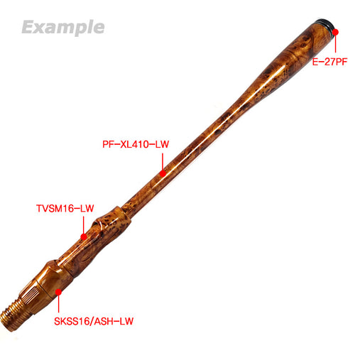 Reinforced Plastic Rear Grip (PF-XL410) - Wood Pattern
