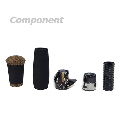 RSKT16 Black Marble Baitcasting Rear Grip Kit (ZX) - Rod Building