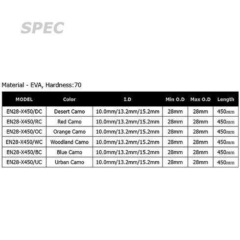 Camo EVA Stright Grip (EN28-X450) - 6 Colors