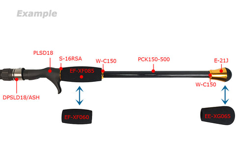 EVA Rear Grip with Endcap (EE-XG065)- ID 15-20mm