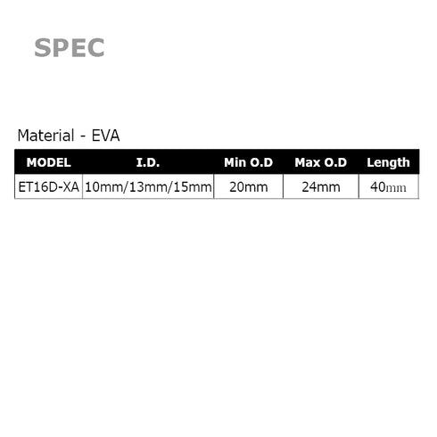 EVA Foam Grip for Fuji TVS16 Reel Seats (ET16D-XA)