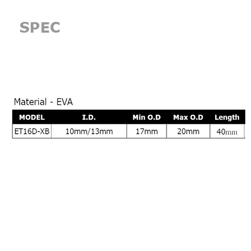 EVA Foam Grip for Fuji TVS16 Reel Seats (ET16D-XB)