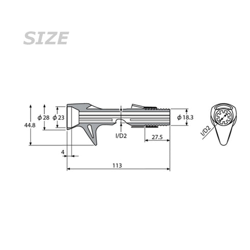 Fuji Bait Casting Reel Seats (ACSM16-BL) - Black, Body only