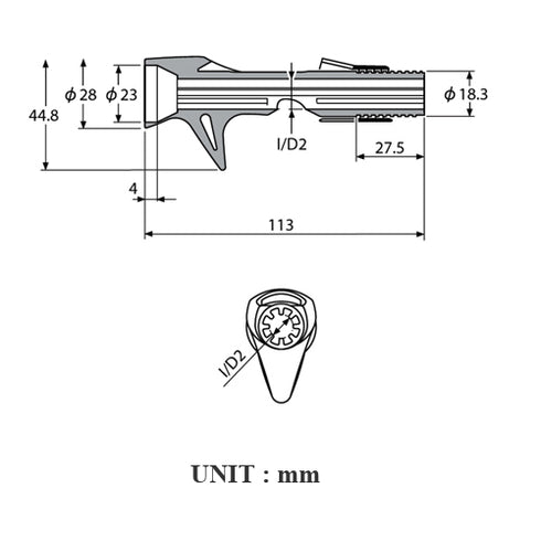 Fuji Bait Casting Reel Seats (ACSM16-GS) - GunSmoke