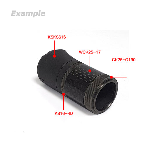 Winding check for CK25 Carbon tube and Fuji KSKSS16/ASH Quick lock Nut (CK25-G190)