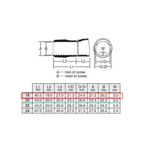 Fuji Hood Nut for 18 Size Reel Seats (DPSLD18-ASH) - Long