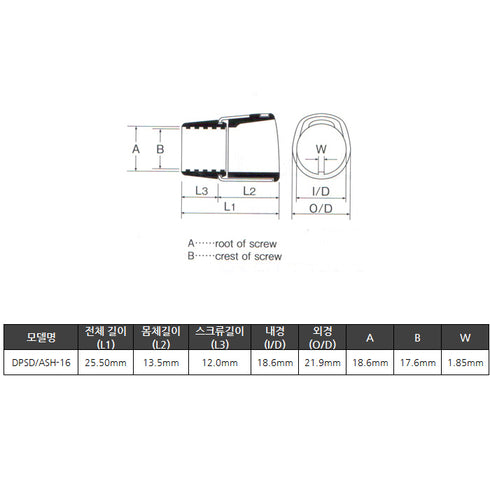 Fuji Hood Nut for 16 size Reel Seats (DPSSD16/ASH)